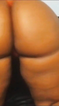 Big Black Ass in Panties Ass Clapping and Spreading Cheeks