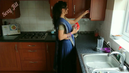 POV_Indian: Young Indian girl in saree gets used and fingered by...