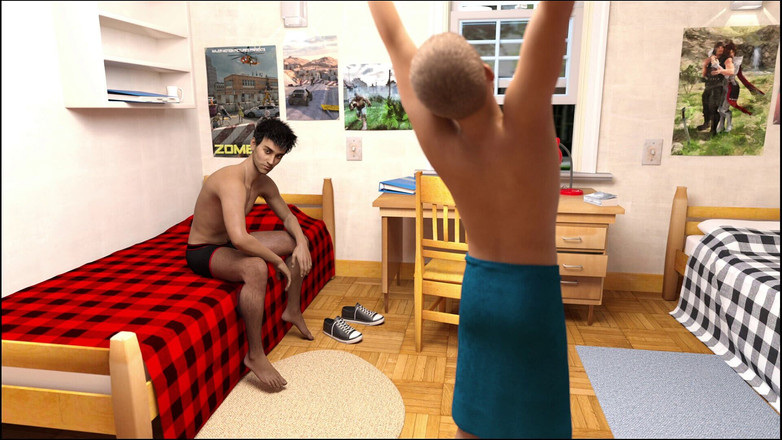 Femboy Maaya: Nastavení tv v pokoji vysokoškolské hostely