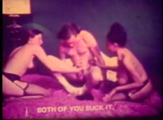 Vintage Usa: Vintage, trio poilu, baise une grosse bite en suçant du...