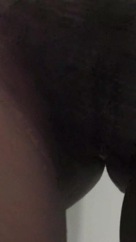 Watch My Cum Flowing Out of Ebony Hairy Cunt Begging for Sex