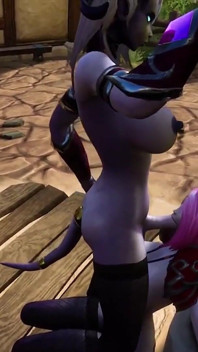 Draenei Futa fickt Draenei Mädchen auf dem wünschenden Brunnen | Warcraft porno-parodie