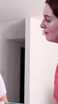 Sensual Flirting Ends with the Naughty Lesbian Showing the Brunette the Beauty of Pussy Eating