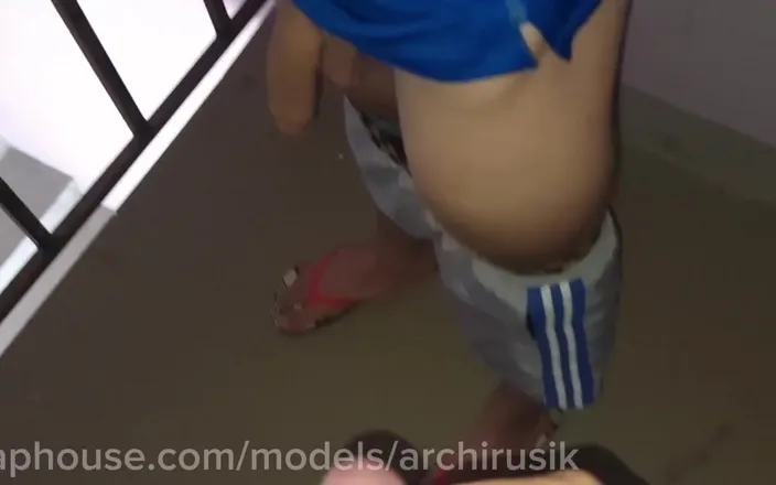 ArchiRusik: A Student on the Stairs Gives Her Ass a Fuck...