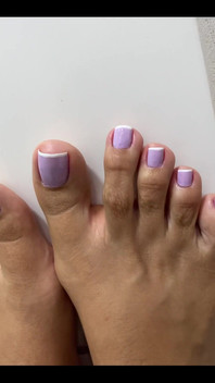 Lilac French Nails