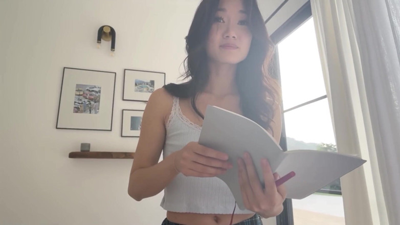 Petite creampie Asian Cumdump sluts: La piccola sorellastra giapponese aiuta il fratellastro alla prova per...