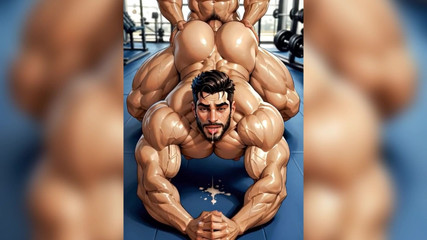 Gayming: Il pene dei muscoli scivola in profondità nell'uomo, cavalcando il...