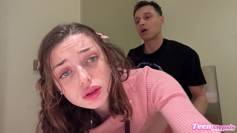 Teen StepSis: Daisy Love Fucking in a Mall Bathroom