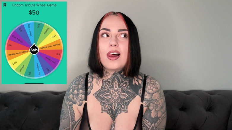 Miss Valentina: Findom Tribute Wheel spel