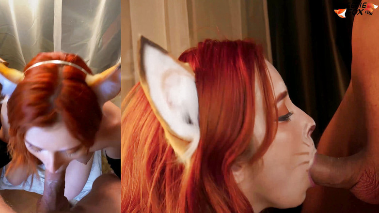 Sweetie Fox: Cute fox sucks big dick - cum on face