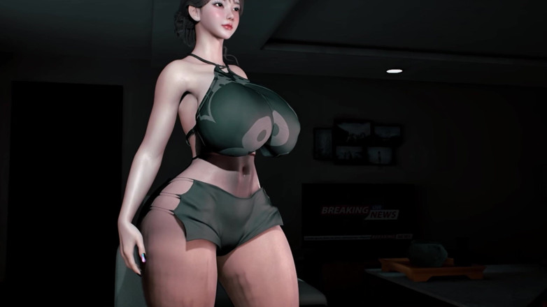Why fuck so hard: Si jalang bertetek besar 3D curang dengan bosnya yang berbatang besar...