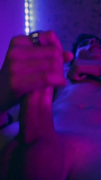 Magic C Jerking His Big Twink Cock Results in Lots of Precum and Thick Cum Loads