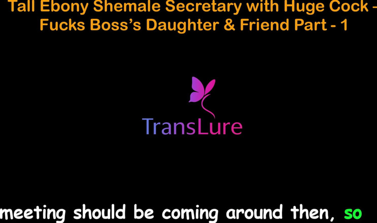 TransLure: English Audio Sex Story - Tall Ebony Shemale Secretary with Huge...