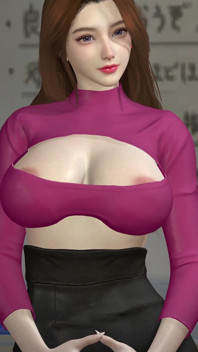 3d tetona maestra asiática desnuda, sus tetas perfectas folladas