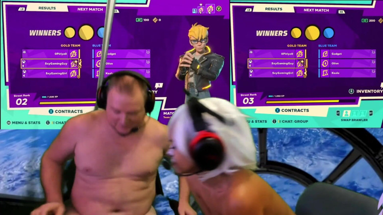 SexyGamingCouple: Fucking that tight little pussy while gaming on Knockout City...