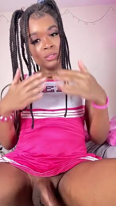 Trans Cheerleader Shakes Her Pompoms and Strokes Her Juicy Baton (Eros Orisha)