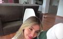 CUTE ALICE: Blonde with an Angelic Face Gives a Blowjob and Masturbates...
