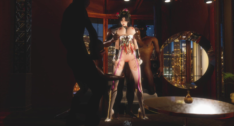 Why fuck so hard: La modella di cosplay 3d con grandi tette è stata scopata così...