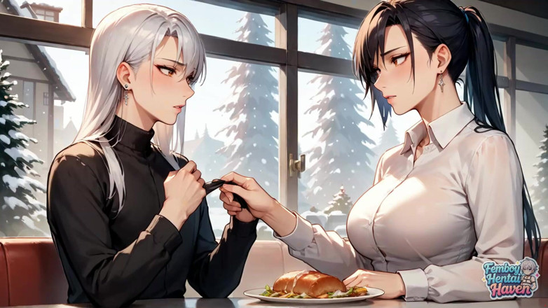 Femboy Hentai Haven: Pokaz Phat Butt Transvestite w Cafe zamienia największe femboy w...