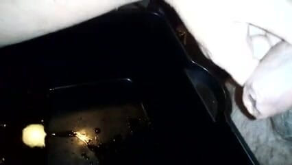 Sex hub couple: Jen is washing her hand in John's piss