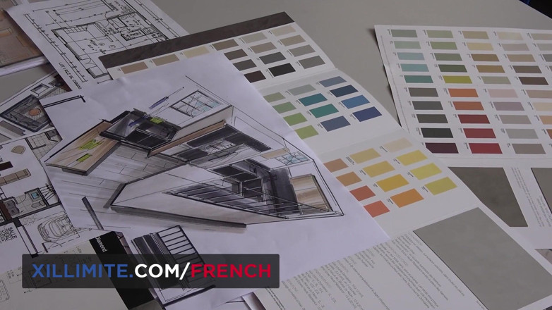 French girls at work: Sexe avec la Français décoratrice d'intérieur brune