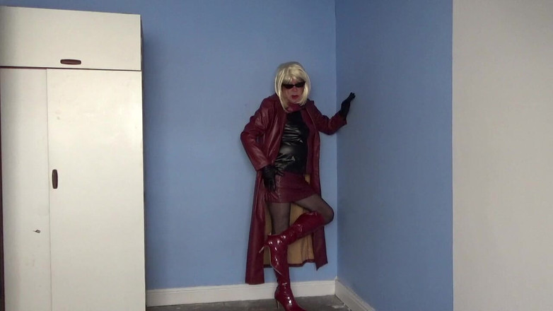 Leather Kirsten: Maroon läder