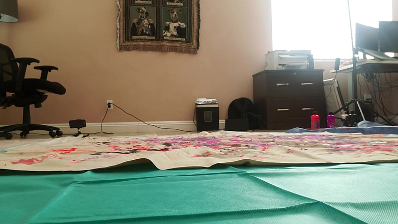 Kyla Keys: Bts Malování nahého těla na plátně