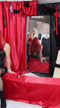 Sissy Teased by Mistress's Strapon