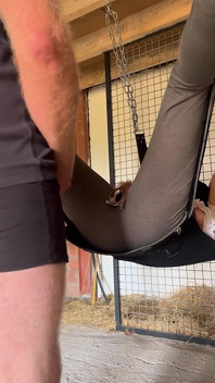 Pissed in Her Pussy Through a Speculum - Blindfolded Slut Farmgirl BDSM Piss Session