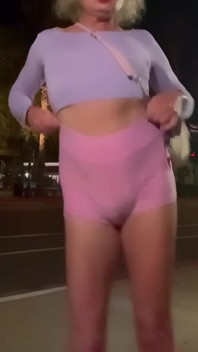 Street Walking Public Sissy Slut Thong Showing