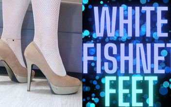 Monika Nylon: Bílé síťoviny ponožky