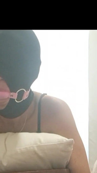 Chairtied, Hooded and Ballgagged I Take a Big Cock on All My Holes