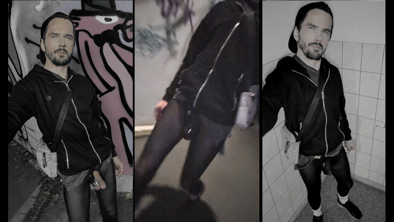 kinkygaynudist: Transparan Taytla Şehirde Yürüyüş (bulge Mezge)