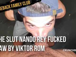 Bareback family club: La troia nando Rey scopata crudamente da Viktor Rom
