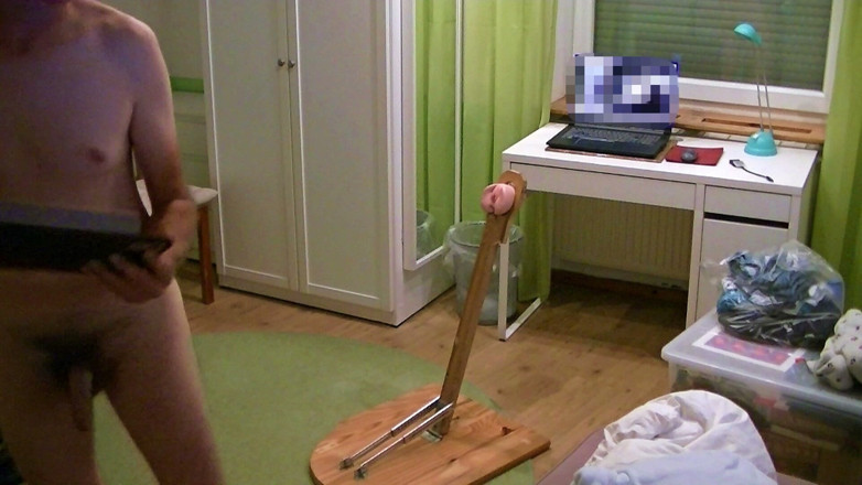 Mark Hannes: Fleshlight Pussy Stand Fuck Masturbation