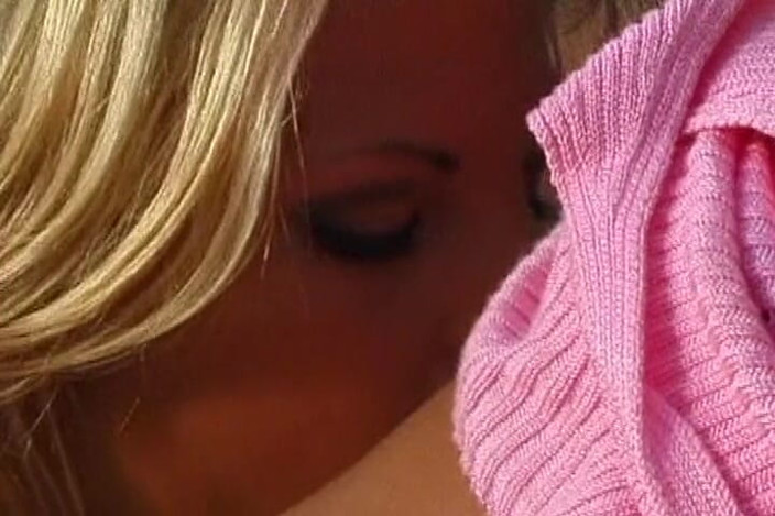 THAGSON RETRO: Flexible Blonde with Big Tits Licks Her Own Pussy