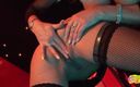 Naughty Lesbian Girls: Zwei blonde stripperinnen mit massiven titten kommen in einen kampf,...