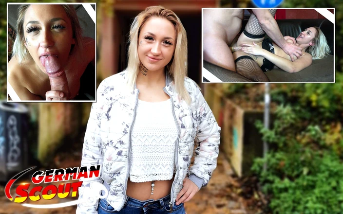 German Scout: German Scout - девушка-блондинка Gina разговаривает с первым порно кастингом на улице