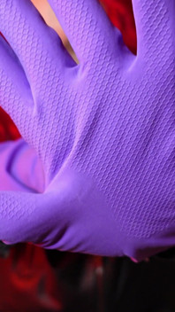 ASMR sounding: kitchen rubber gloves fetish