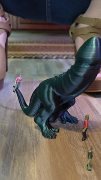 用 dino dick 踩在 Tiny's