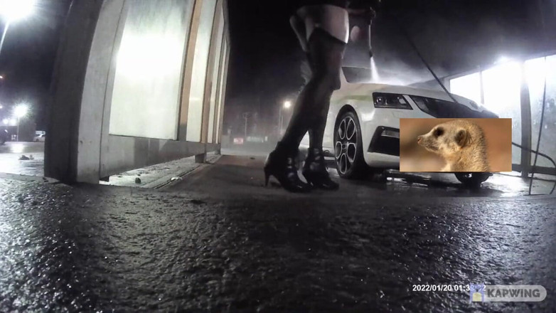Lingeriemanx69: Lavado de autos en medias 1