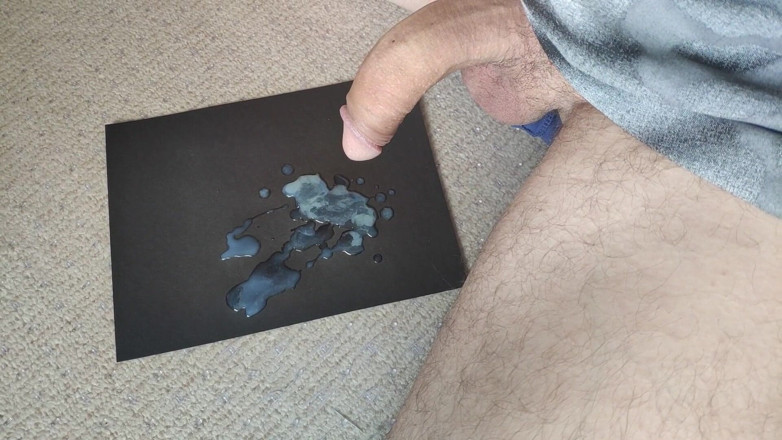 Curved One: Slapped the cum out of cock