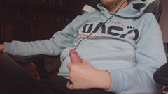 CockyBoy7: Horny Gamer Boy Cums on His Belly and Licks It