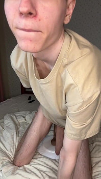 Twink's Edgy Cock Tease and Cum