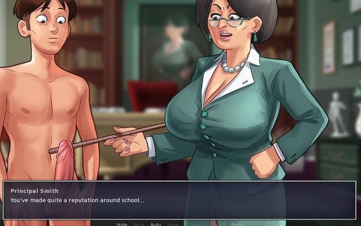 LewdArcade: Summertime Saga Cookie Jar - Энни и Главный Смит секс-сцены, подборка