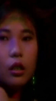 Brunette vixen and asian slut getting slammed in threesome