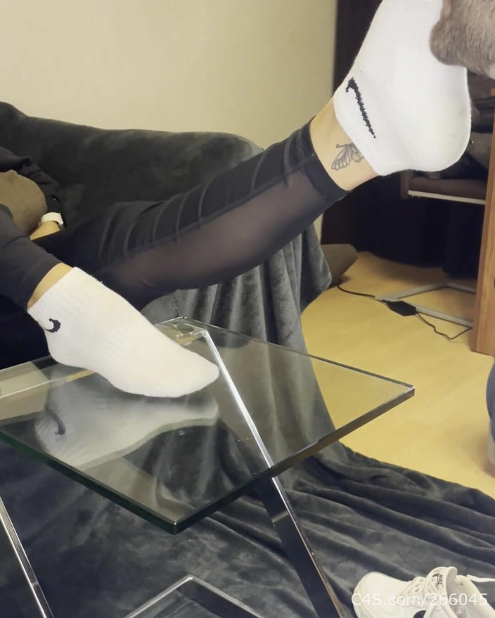 Worship her feet Femdom Studio: Dirty White Sneaker Worship - Smelly Socks in Face with Valeria...