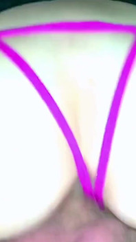 Cute Spinner in Gstring Rides Fat Dick