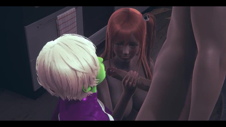 HentaiTubes: De.d of levend Hentai - Hanoka en een andere vriend trio -...