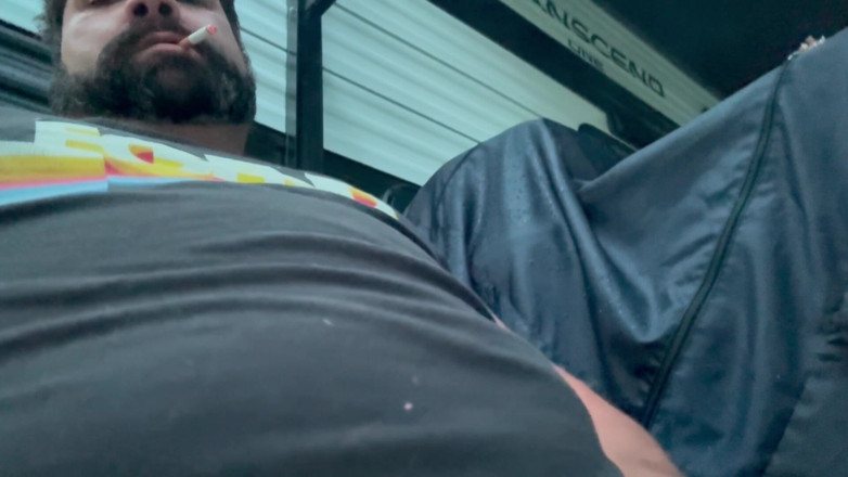 Brewster Bear: Outdoor Smoking and Stroking